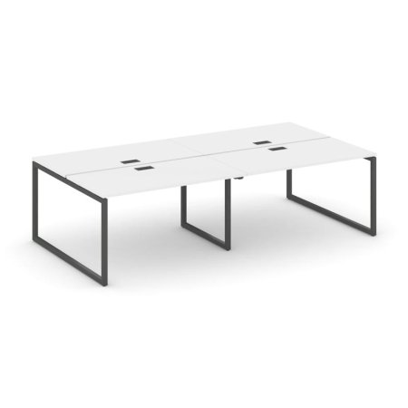 Рабочая станция 2-х сторонняя SN-4O.DRS-054 (3160х1632х750) (Белый/Металл Антрацит)