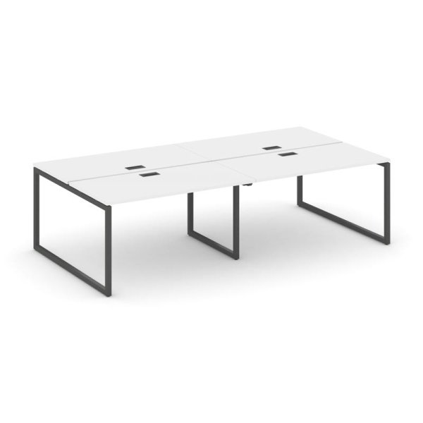 Рабочая станция 2-х сторонняя SN-4O.DRS-053 (2760х1632х750) (Белый/Металл Антрацит)