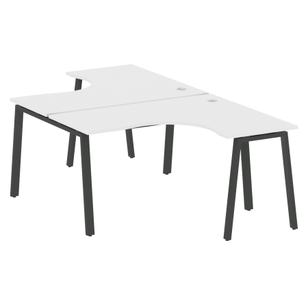 Рабочая станция криволинейная Metal System Style БА.РАС-СА-2.3 1400x2435x750 (Белый/Антрацит металл)