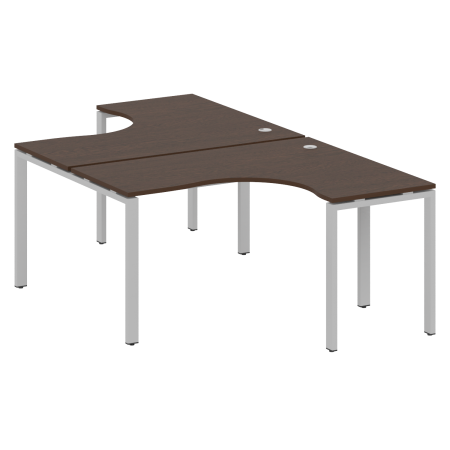Рабочая станция криволинейная Metal System Style БП.РАС-СА-2.3 1400x2435x750 (Венге Цаво/Серый металл)