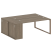 Рабочая станция с шкафом-купе на О-образном м/к Metal System Style БО.РС-СШК-1.4 Т 2010x1475x750 (Дуб наварра/Серый металл)