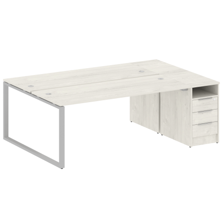 Рабочая станция Metal System Style БО.РС-СТП-2.5 2212x1475x750 (Дуб Наварра/Серый металл)