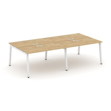 Рабочая станция 2-х сторонняя SN-5A.DRS-054 (3160х1632х750) (Тиквуд Светлый/Металл Белый)