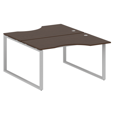 Рабочая станция криволинейная Metal System Style БО.РАС-СА-2.2 1400x1835x750 (Венге Цаво/Серый металл)