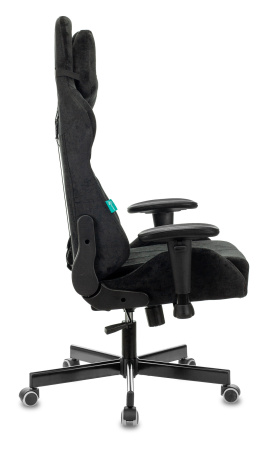 Кресло игровое Zombie VIKING KNIGHT Fabric черный Light-20 с подголов. крестов. металл (Черный) Кресло игровое Zombie VIKING KNIGHT Fabric черный Light-20 с подголов. крестов. металл (Черный)