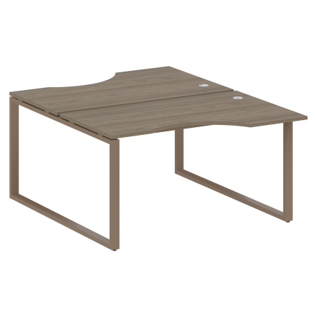 Рабочая станция криволинейная Metal System Style БО.РАС-СА-2.2 1400x1835x750 (Вяз/Мокко металл)