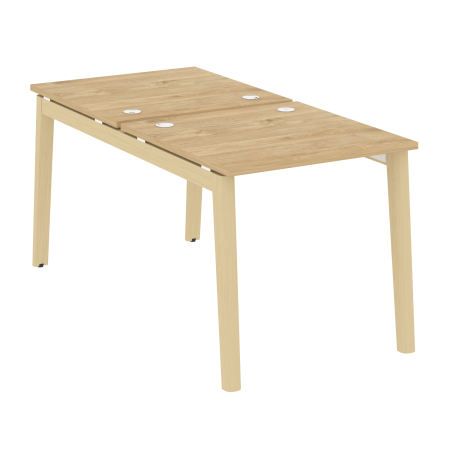 Рабочая станция на деревянных опорах Onix Wood OW.D.RS-2.0.8 780x1635x750 (Тиквуд Светлый/Дуб Светлый)