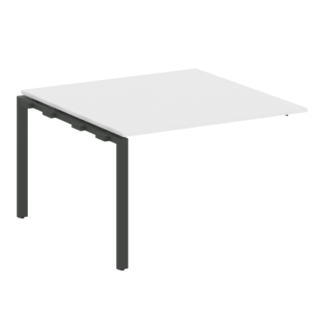 Проходной наборный элемент переговорного стола Metal System Style БП.ППРГ-2 1200x1235x750 (Белый/Антрацит металл)