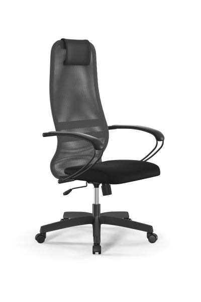 Кресло для руководителя Метта Sit 8 B1-8K - X1+UMF(X1) /Uh00/Wh00/K1bL(M09.B02.G15.W01) (Светло-серый | Черный) Кресло для руководителя Метта Sit 8 B1-8K - X1+UMF(X1) /Uh00/Wh00/K1bL(M09.B02.G15.W01) (Светло-серый | Черный)
