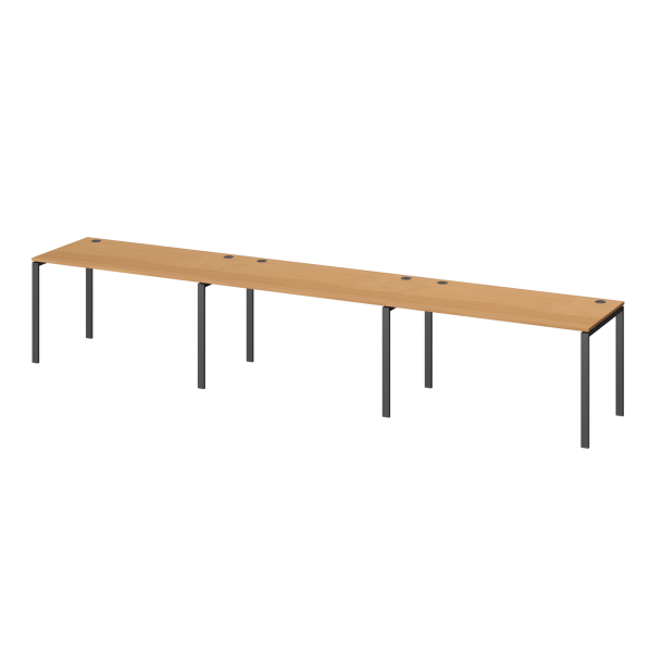 Бенч линейный на 3 рабочих места Арго-М АМБЛ-002-3 3600x730x760 (Ольха/Антрацит)
