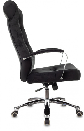 Кресло руководителя T-9928SL Fabric черный Italia Black крестов. металл хром (Черный) Кресло руководителя T-9928SL Fabric черный Italia Black крестов. металл хром (Черный)