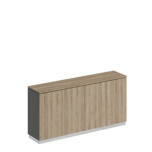 Шкаф для документов закрытый низкий City СИ 323 1800x400x881 (Дуб гладстоун светлый / Антрацит премиум / Дуб гладстоун светлый) Шкаф для документов закрытый низкий City СИ 323 1800x400x881 (Дуб гладстоун светлый / Антрацит премиум / Дуб гладстоун светлый)