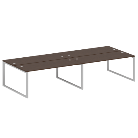 Рабочая станция Metal System Style БО.СМ-4.5 3600x1475x750 (Венге Цаво/Серый металл)