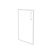 Дверь стекло в раме низкая левая Onix O.SR-3L Стекло белое 396x20x766 (Стекло)