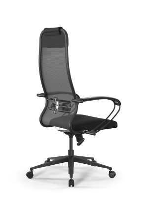 Кресло для руководителя Метта Sit 10 B1-111K - X2+UMF(X1) /Ub00/Wh00/K1bL(M09.B11.G19.W02) (Темно-серый | Черный)