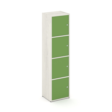 Стеллаж Locker Plus LK.K-004 408x350x1593 (Дуб Наварра | Зеленый)