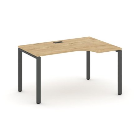 Стол рабочий эргономичный SN-6P.SPA-011(R) (1380х700/980х750) (Тиквуд Светлый/Металл Антрацит)