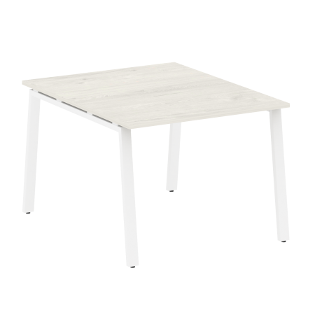 Стол для переговоров (1 столешница) на А-образном м/к Metal System Style БА.ПРГ-1.1 1000x1235x750 (Дуб наварра/Белый металл)