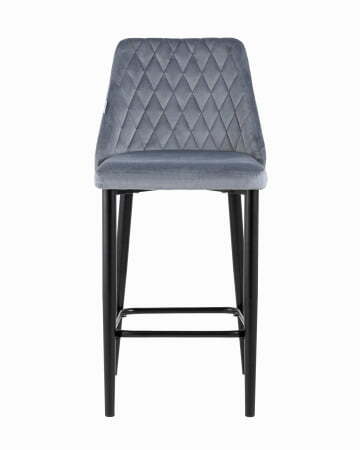 Стул полубарный Диего велюр серый (Стул полубарный Диего серый)