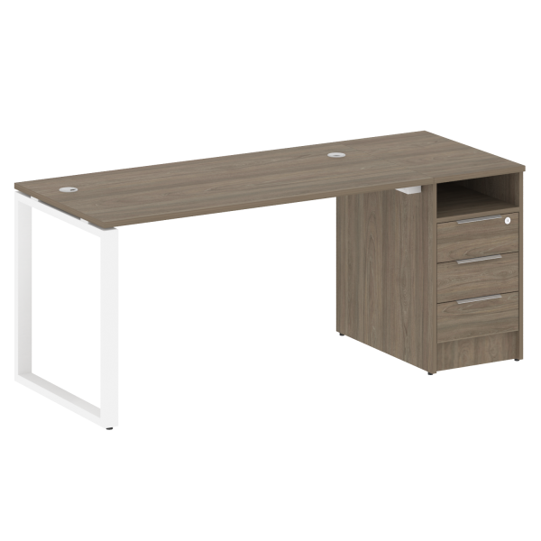 Рабочая станция Metal System Style БО.РС-СТП1.3 1812x720x750 (Вяз/Белый металл) Рабочая станция Metal System Style БО.РС-СТП1.3 1812x720x750 (Вяз/Белый металл)