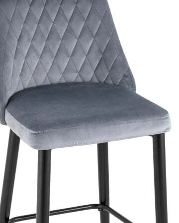 Стул барный Диего велюр серый (Стул барный Диего серый)