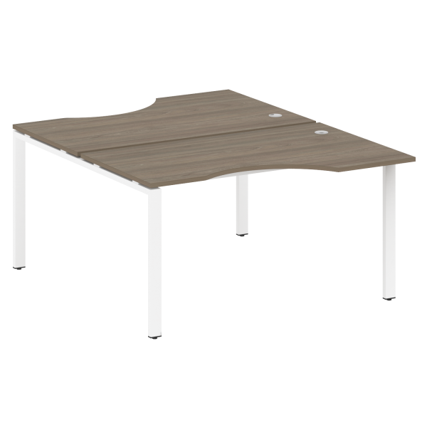 Рабочая станция криволинейная Metal System Style БП.РАС-СА-2.2 1400x1835x750 (Вяз/Белый металл) Рабочая станция криволинейная Metal System Style БП.РАС-СА-2.2 1400x1835x750 (Вяз/Белый металл)