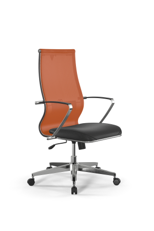 Кресло для руководителя Метта Sit 10 B2-163K - T+Extra /Km00/Wm12/K5cL(M09.B22.G18.W02) (Черный | Оранжевый)