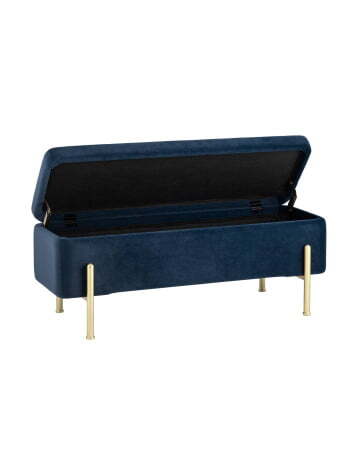 Банкетка Болейн с ящиком велюр синий (Банкетка Болейн синий) Банкетка Болейн с ящиком велюр синий (Банкетка Болейн синий)