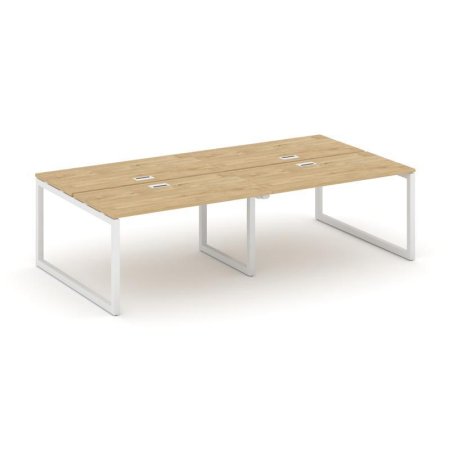 Рабочая станция 2-х сторонняя SN-5O.DRS-054 (3160х1632х750) (Тиквуд Светлый/Металл Белый)
