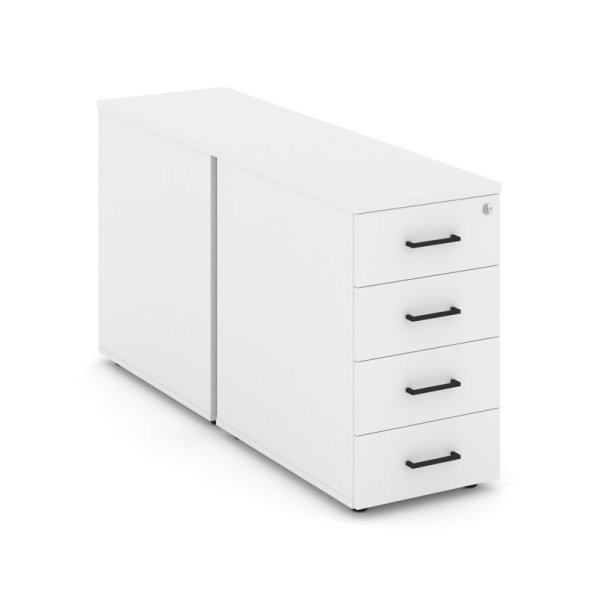 Тумба опорная/приставная SN.TOP-012 (416х1432х750) (Белый)