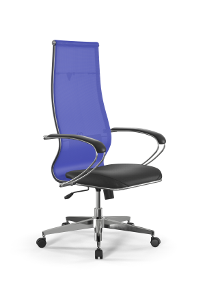 Кресло для руководителя Метта Sit 10 B1-163K - T+Extra /Km00/Wm12/K1cL(M09.B22.G18.W02) (Васильковый | Черный)