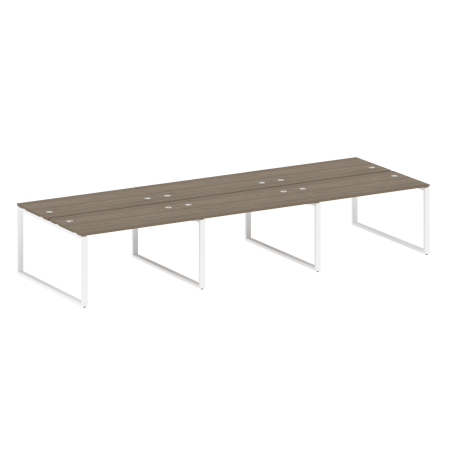 Рабочая станция Metal System Style БО.СМ-6.3 4200x1475x750 (Вяз/Белый металл)