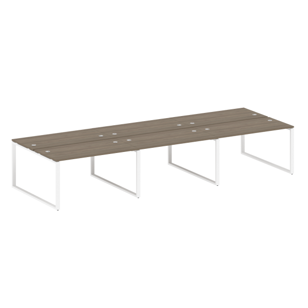 Рабочая станция Metal System Style БО.СМ-6.3 4200x1475x750 (Вяз/Белый металл) Рабочая станция Metal System Style БО.СМ-6.3 4200x1475x750 (Вяз/Белый металл)