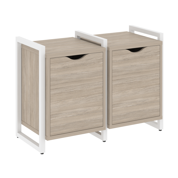 Тумба на регулируемых опорах наборная VR.L-TN-2.O 970x460x719 (Дуб Аттик/Белый металл)