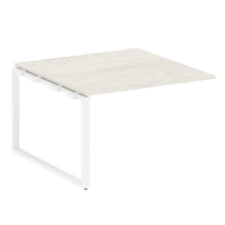Проходной наборный элемент переговорного стола Metal System Style БО.ППРГ-2 1200x1235x750 (Дуб Наварра/Белый металл)