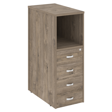 Тумба 4 ящика завершающая, левая Onix O.R-TV-4L 436x767x1185 (Тиквуд Темный)