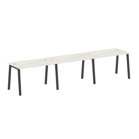 Рабочая станция на 3 рабочих места на А-образном м/к Metal System Style БА.СМ-3.2 3600x720x750 (Дуб наварра/Антрацит металл)