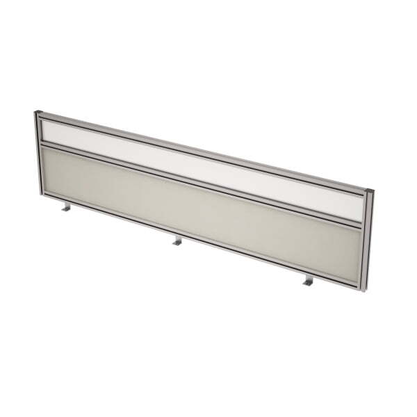 9БТС.0417.8 Барьер из ткани и стекла в алюминиевом профиле, фронтальный (1600x29x400) (Latte/стекло матовое) 9БТС.0417.8 Барьер из ткани и стекла в алюминиевом профиле, фронтальный (1600x29x400) (Latte/стекло матовое)