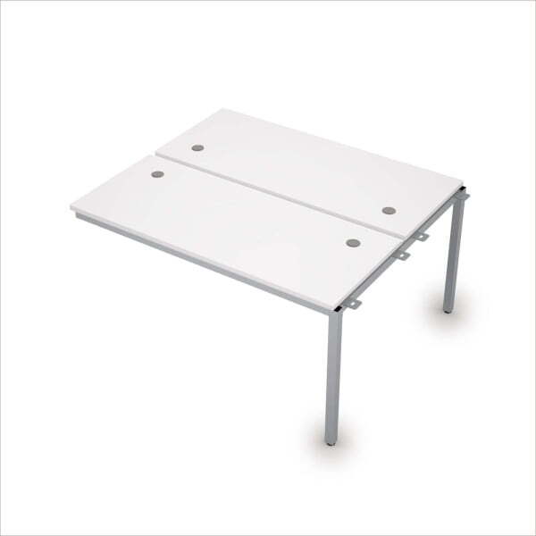 6МБС.269 Сдвоенные бенч-системы, средний модуль (1400x1235x750) (Белый/Алюминий матовый)