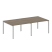 Переговорный стол 2 столешницы Metal System Style БП.ПРГ-2.2 2400x1235x750 (Дуб Наварра/Серый металл)