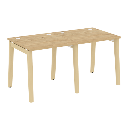 Рабочая станция на деревянных опорах Onix Wood OW.RS-2.0.8 1560x800x750 (Тиквуд Светлый/Дуб Светлый)
