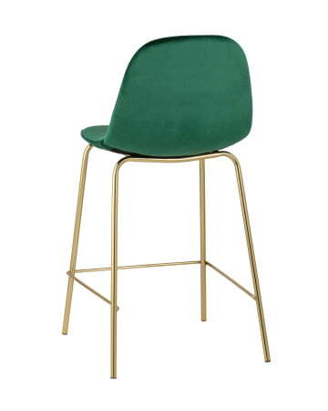Стул полубарный Валенсия велюр зеленый золотые ножки (Стул полубарный Валенсия зеленый)