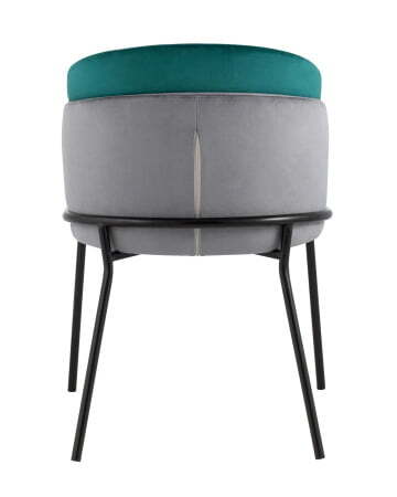 Стул Дабл велюр серый с изумрудной вставкой (Стул Дабл изумрудный) Стул Дабл велюр серый с изумрудной вставкой (Стул Дабл изумрудный)