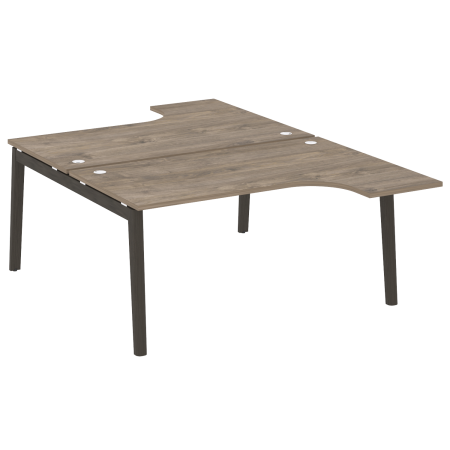 Рабочая станция на деревянных опорах Onix Wood OW.D.SA-4 1580x2395x750 (Тиквуд Темный/Дуб Темный)
