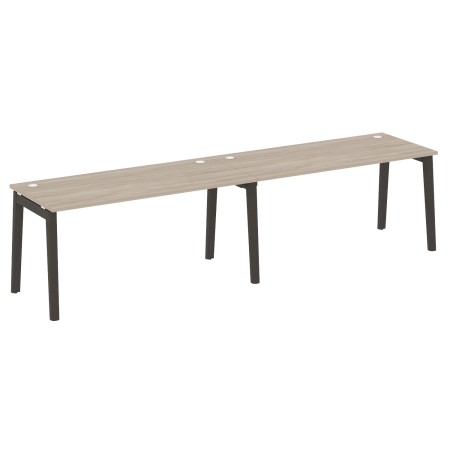 Рабочая станция на деревянных опорах Onix Wood OW.RS-2.4.7 3160x720x750 (Дуб Аттик/Дуб Темный)