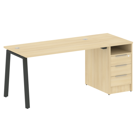 Рабочая станция Metal System Style БА.РС-СТП-1.3 1812x720x750 (Акация/Антрацит металл)