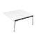 10БДСВ.274 Стол системы Бенч с вырезом, сдвоенный, на 2 рабочих места - средний (1600x1435x750) (Белый премиум/Черный металл)
