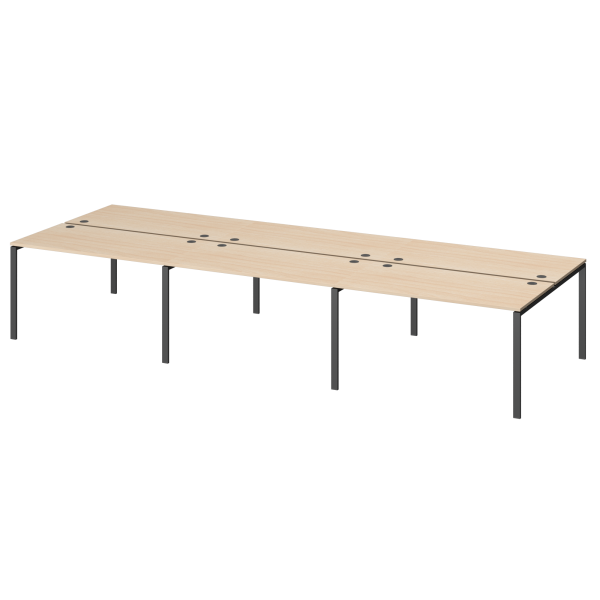 Бенч двойной на 6 рабочих мест Арго-М АМБ-002-6 3600x1496x760 (Бук)
