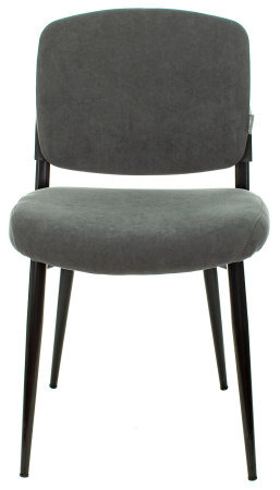 Стул для кухни KF-8_2 комплект 2шт серый Alfa 44 металл черный на ножках (KF-8/FABRIC/GREY_2) (Серый)