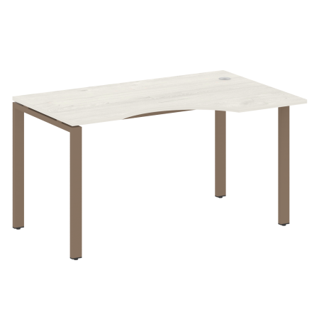 Стол криволинейный правый Metal System Style БП.СА-2 Пр 1400x900x750 (Дуб Наварра/Мокко металл)
